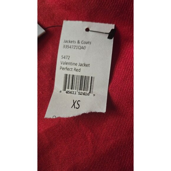 CAbi Perfect Red Valentine Linen Blend Button Jacket size XS - Picture 6 of 9